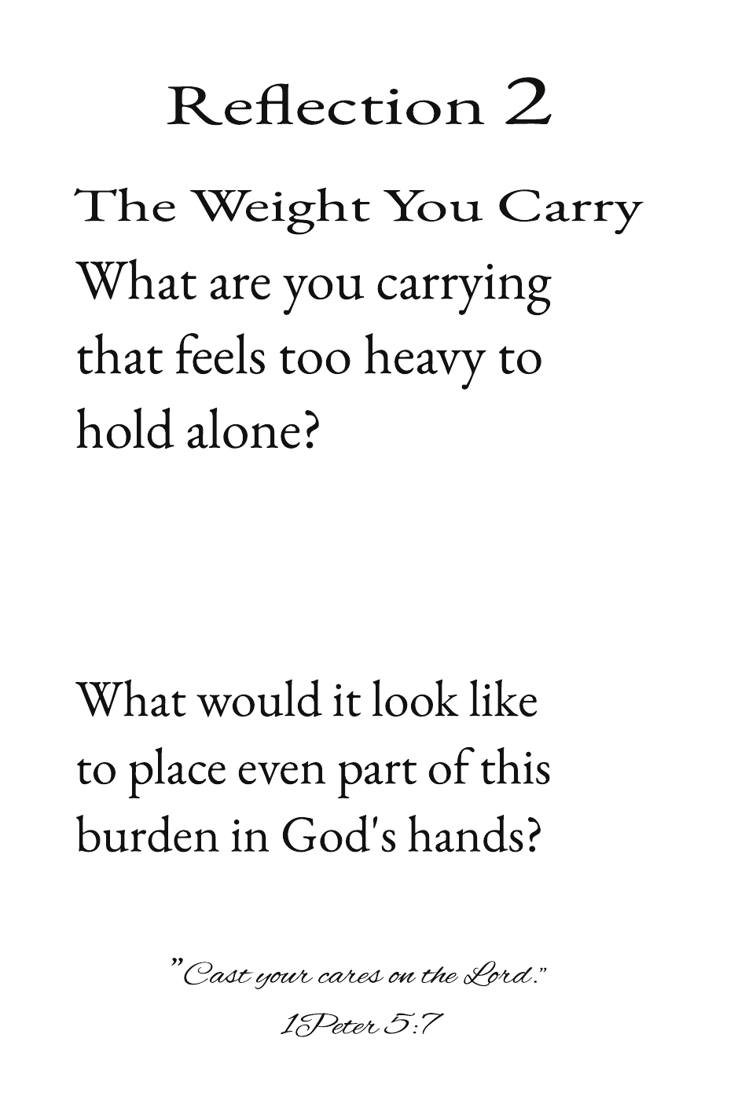 Inside page from Beyond the Image of the Casket: Grief Journal Workbook