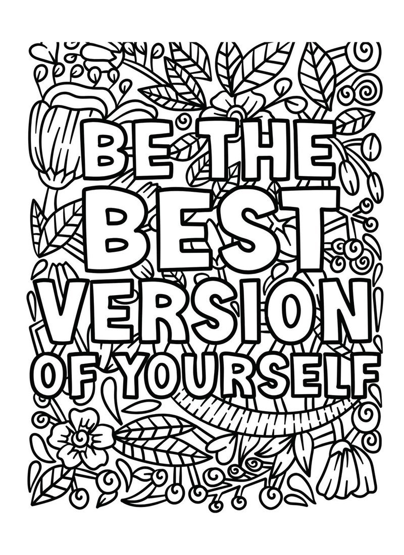 Inside page from You Are Beautiful Coloring Book