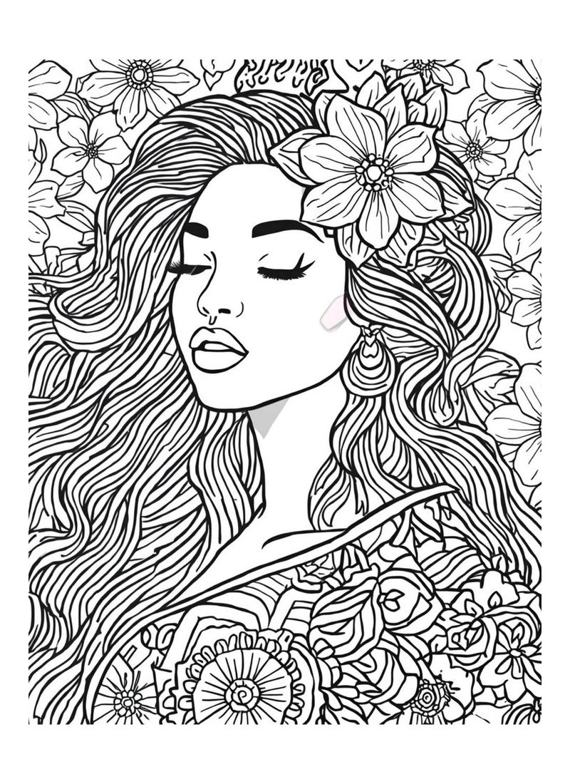 Inside page from You Are Beautiful Coloring Book